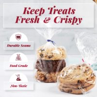 Sachets en cellophane transparent biodégradable imprimés en gravure personnalisés pour les bonbons, les biscuits, les friandises, les aliments, les collations, l'emballage