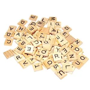 Пользовательские Письмо плитки Деревянный Письмо плитки деревянный Scrabble плитки