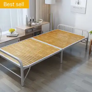 2023 Günstige New Folding Custom ized Schlafzimmer Klapp bett Tragbare Bambus Licht Klapp bett