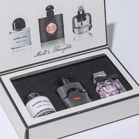Coffret de parfums originaux de marque supérieure pour femmes, Black Opium Eau de Parfum, parfum floral boisé, coffret cadeau trois pièces, vaporisateur