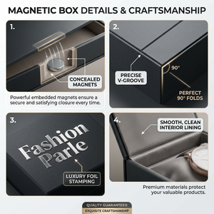Caja de Regalo Magnética de Cartón Kraft Blanco de Lujo con Logotipo Personalizado, Caja Rígida de Cartón al <span class=keywords><strong>por</strong></span> <span class=keywords><strong>Mayor</strong></span> <span class=keywords><strong>para</strong></span> Empaque de Ropa, Cosméticos y Joyería - Product Image 4