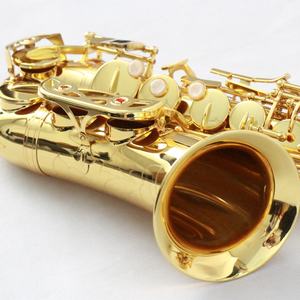 Saxophone <span class=keywords><strong>t</strong></span>énor en laiton laqué or, tonalité Sib, avec étui, prix de gros - Product Image 3