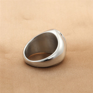 <b>Men's</b> Anchor Pattern Titanium Steel <b>Ring</b> <b>Silver</b> And Gold Retro Punk Style Jewelry Gift For <b>Men</b> - Product Image 2