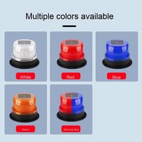 Balise de signalisation solaire en matériau PC, couleur ambre, avec base magnétique puissante et écran LED pour la construction et la circulation