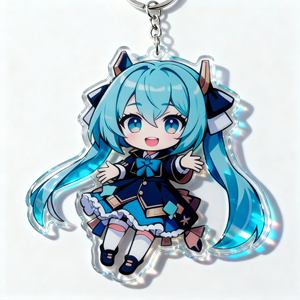 Llavero Holográfico de Burbuja de Té, Llavero Acrílico Personalizado, Anillo de Llavero Personalizado, Dijes Acrílicos, Llavero Acrílico Transparente - Product Image 5