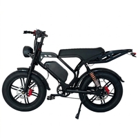 Vélo Électrique Tout-Terrain 48V 15AH Lithium Vintage Pneus Larges 2026 Longue Portée 50km Vélo Électrique de Commutation sur Route Cadre en Acier à Suspension Intégrale