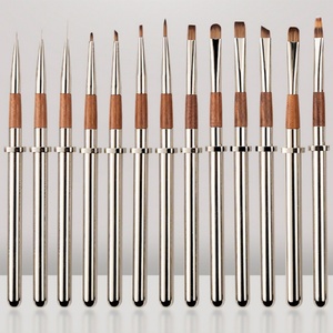 2025 New Nail <b>Brush</b> Set for Professional Nail Salons, Customized Metal Nail <b>Brush</b> Handle Factory - Product Image 4