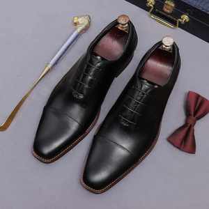 Fábricas Chinas Suministran Zapatos de Hombre Hechos a Medida para Fiestas Casuales y Bodas, Color Negro - Product Image 6