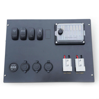 Boîtier de distribution d'alimentation pour accessoires solaires, 12V CC, avec panneau de commutation à configuration automatique et système électronique de mesure de puissance