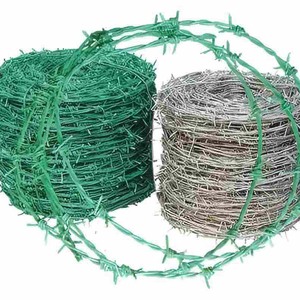 Dây thép gai mạ kẽm cường độ cao 500m hàng rào đôi sợi dây thép gai <span class=keywords><strong>PVC</strong></span> mỗi cuộn dây thép gai Bảo vệ cuộn dây - Product Image 1