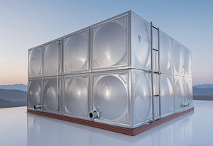 FRP 유리 섬유 물 저장 탱크 농업용 관개 용 냉수 저장 솔루션 아연 도금 강철 플라스틱 성형 - Product Image 4