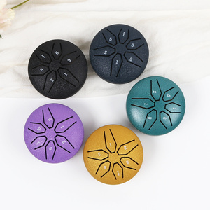Mini tambour éthéré de 3 pouces Mini tambour de poche à 6 notes Instrument d'illumination Cadeau d'étudiant pour enfants - Product Image 5