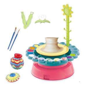 Roue <span class=keywords><strong>de</strong></span> poterie électrique <span class=keywords><strong>pour</strong></span> enfants, jouet avec argile, bricolage créatif, jouets artisanaux, fabrication <span class=keywords><strong>de</strong></span> céramique, <span class=keywords><strong>peinture</strong></span>, ensemble <span class=keywords><strong>de</strong></span> palette, jouet éducatif - Product Image 1