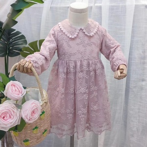 Otoño bebé chica vestido de encaje de peter pan vestidos de niños los niños coreanos boutiques de ropa de moda de lolite 51 - Product Image 1