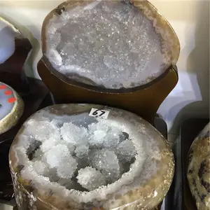 Wholesale natural agate geode quartz crystal geode cornucopia