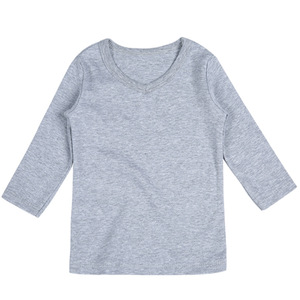 Fabricante al por mayor ropa de bebé recién nacido Casual Base <span class=keywords><strong>manga</strong></span> <span class=keywords><strong>larga</strong></span> <span class=keywords><strong>Camiseta</strong></span> 100% algodón estampado patrón para primavera otoño - Product Image 2