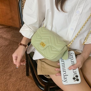 Bolso de Hombro de Moda para Mujer, Nuevo Modelo de Otoño, Portátil, Acolchado, con Cadena, Tweed, Pequeño, Cuadrado, Forro de Poliéster, Correa Única, Cierre de Cremallera - Product Image 6