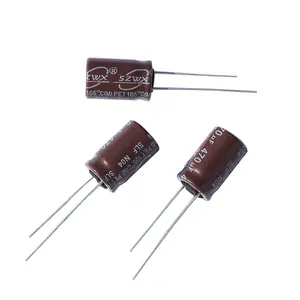 Capacitor eletrolítico de alumínio 16V 25V 35V 100V 470UF 100uf 1000uf 2200UF COMPONENTES ELETRÔNICOS