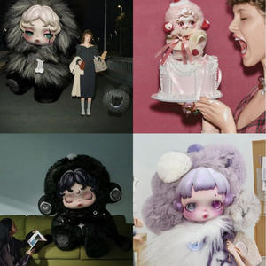 Troisième génération <span class=keywords><strong>pour</strong></span> POP MART Bubble Mart Mystery Boxes Crâne Vinyle Pendentif en peluche <span class=keywords><strong>Théâtre</strong></span> sans sommeil SP Personnages congelés <span class=keywords><strong>pour</strong></span> POP - Product Image 4