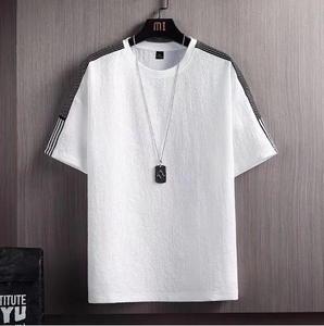 Liu Ming OEM ODM T-Shirt Estiva da Uomo Stile Coreano alla Moda, Manica Corta, Collo Tondo, Maglietta Casual Basica - Product Image 6