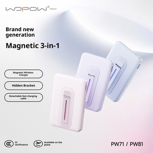 Banque d'alimentation magnétique sans fil nouvelle génération <span class=keywords><strong>3</strong></span> en 1 5000 mAh ultra-mince à charge rapide 20 W avec sortie <span class=keywords><strong>Type</strong></span> C - Product Image 3