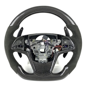 Volante Deportivo de Cuero Negro con Fibra de Carbono Real para <span class=keywords><strong>Cadillac</strong></span> ATS-<span class=keywords><strong>V</strong></span> <span class=keywords><strong>CTS</strong></span>-<span class=keywords><strong>V</strong></span> 2010-2017, <span class=keywords><strong>Precio</strong></span> de Fábrica - Product Image 3
