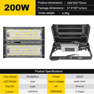 Modular loại 100W-1000W IP65 CE chứng nhận cao sáng điều chỉnh chùm ánh sáng Góc cảm biến ánh sáng điều khiển sân vận động dẫn lũ ngoài trời năng lượng mặt trời - Product Image 4