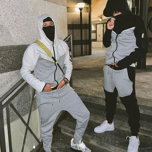 Venta caliente Hombres Chándales En blanco Logotipo personalizado Invierno Zip up Sudadera Diseñador de moda Ropa deportiva Ropa - Product Image 2