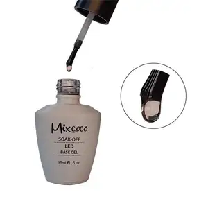 2023 nuova formula hema free 7.5 15 ml OEM ODM Mixcoco logo personalizzato base gel coat soak off base uv nail gel polish