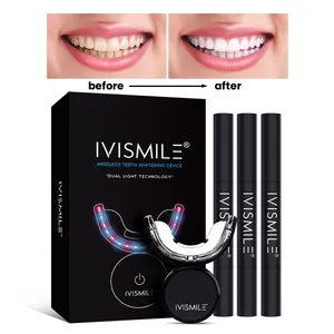 White ning Kit mit Blaulicht IVI SMILE Teeth White ning Kit Privates Logo Drops hipping