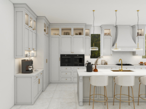 Nouvelle Arrivée 2026 : Cuisine de Luxe Blanc Ivoire avec Îlot, Conception Ouverte et Personnalisée - Product Image 2