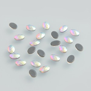 Grands strass en forme de goutte d'eau transparents à coller sur les vêtements, à dos plat, pour artisanat - Product Image 3