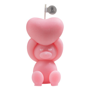 Romantic Heart Bear Scented Soy Wax Candle Rose Bear <b>Ornament</b> Home Atmosphere Decor Gift - Product Image 5