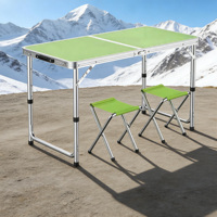 Table de Mahjong Pliante Carrée Simple et Portable pour Promotion Extérieure, Pique-nique et Événements