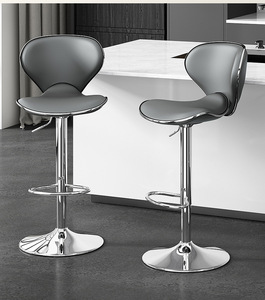 Sgabello alto per la casa sgabello girevole sgabello da bar sedia schienale seggiolone - Product Image 3
