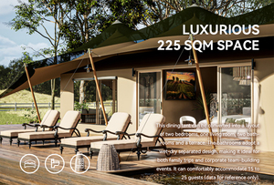 Tente de glamping imperméable <span class=keywords><strong>Paula</strong></span> 22,5x10m kaki PVDF 225 ㎡   Tente de safari de luxe 225 ㎡   Tente de safari de luxe <span class=keywords><strong>Paula</strong></span> - Product Image 6