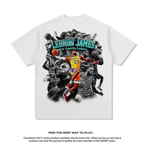 DTG Individuelle Schwere Streetwear T-Shirts für Herren 100 % Baumwolle einfarbig Drop-Oberschulter Übergröße Vintage Acid-Wash-T-Shirt