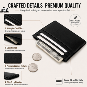 Designer Luxury Custom Logo Semi Rigid Leather Business ID Credit Card Protector Holder for <strong>Men</strong> - Product Image 2