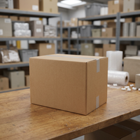 Boîte en carton ondulé rigide à double paroi écologique pour l'exportation de boissons, l'expédition, le stockage et les déménagements