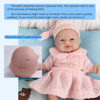 7-Zoll 100 % Vollsilikon-Reborn-Babypuppe, Lebensechte Mini Lächeln-Mädchen-Puppe für Anti-Stress, Realistisches Kinderspielzeug