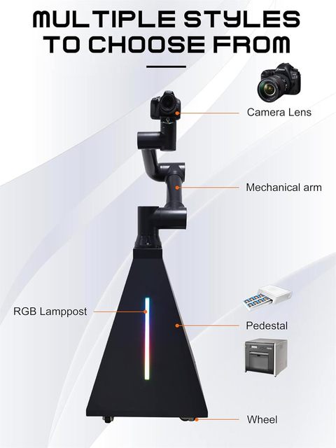 Automatic Rotating Glambot Robotic Arm 6-axis Camera Booth Glambot Robot
