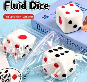 Juguete Blandito de Dados Personalizado al por Mayor, Blanco, Suave, de TPR, Relleno de Líquido, para Apretar, Unisex, a Partir de 14 Años, para Aliviar el Estrés en la Oficina - Product Image 4
