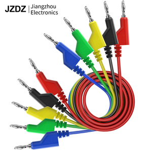 Alimentation banane pour multimètre, 50 pièces, 1M 4mm, connecteur banane, 5 couleurs, jzz J.70054 - Product Image 1