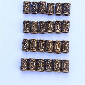 Gran oferta, accesorios de manguito trenzado de <span class=keywords><strong>pelo</strong></span> de runa vikinga de 24 letras para anillos de Rastas, cuentas de <span class=keywords><strong>pelo</strong></span> para trenza sintética - Product Image 3