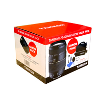 Caja de Cartón Corrugado Impresa a Todo Color para el Paquete de Accesorios del Lente de Cámara Tamron 70-300mm