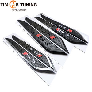 Emblema Lateral para Coche, Emblema Negro Estilo RS/S para Modelos A5/S5 B9 2017-2024, Emblemas Laterales Negros RS/S - Product Image 3