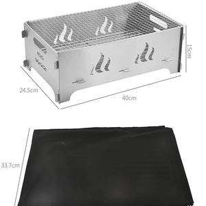 Parrilla Portátil <span class=keywords><strong>de</strong></span> Acero Inoxidable con Bolsa <span class=keywords><strong>de</strong></span> Almacenamiento, Pequeña Parrilla Plegable <span class=keywords><strong>de</strong></span> Carbón <span class=keywords><strong>para</strong></span> Acampar, <span class=keywords><strong>para</strong></span> Cocinar al Aire Libre y Barbacoa - Product Image 4