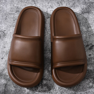 Tongs d'été à semelles épaisses en EVA pour hommes, sandales de plage respirantes, souples et antidérapantes, noir, gris, marron, taille 40 41 42 43 44 45 - Product Image 4