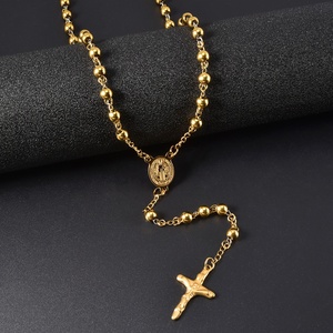 Collar de Acero Inoxidable Plateado con Colgante Simple y Elegante, Chapado en Oro de 18k para Mujer - Product Image 4