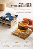 Sous-verres miniatures mignons personnalisés, faits main et brodés à la main, sous-verres pour tasses, idéal pour un cadeau